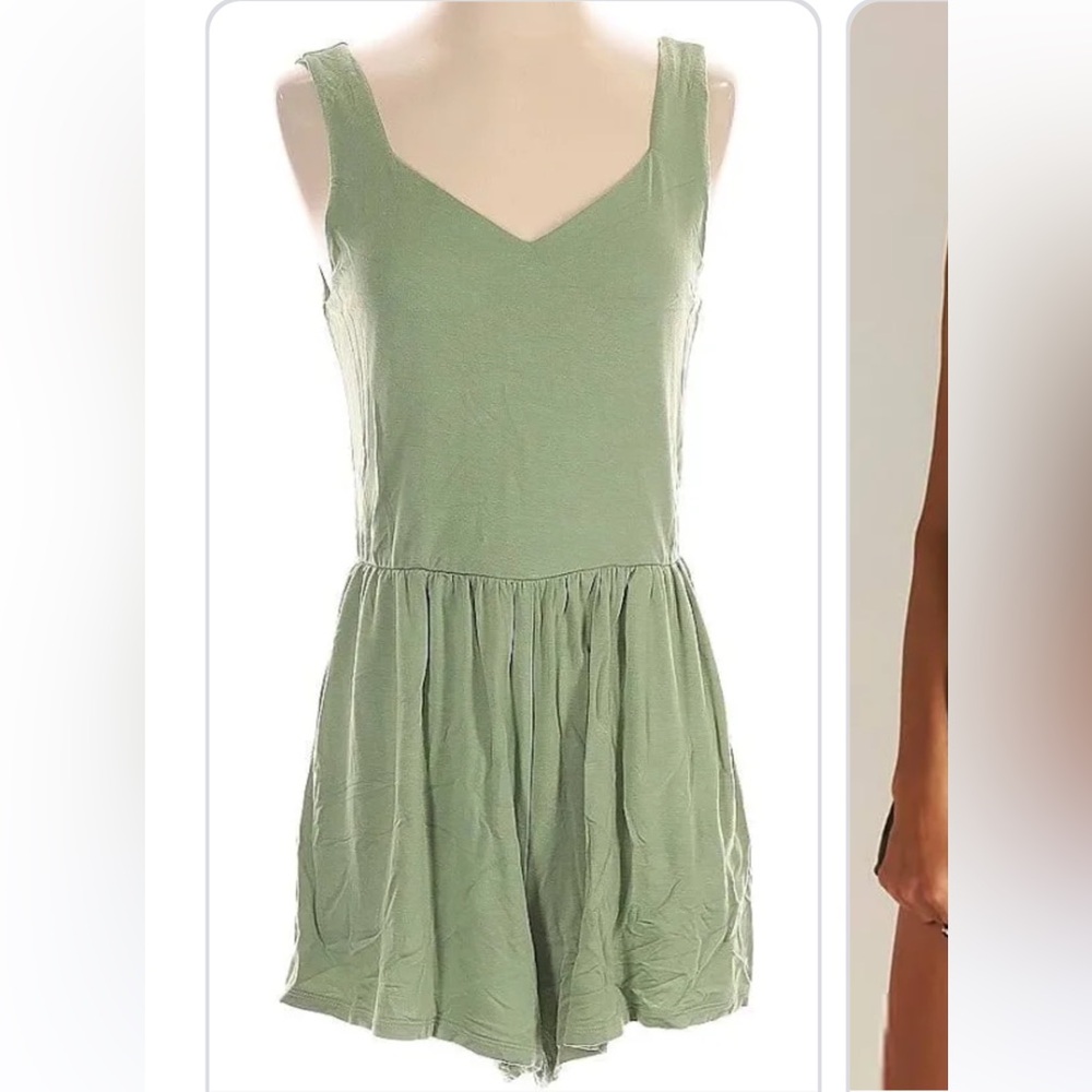 LOFT olive green romper